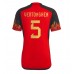Belgien Jan Vertonghen #5 Replika Hemma matchkläder VM 2022 Korta ärmar